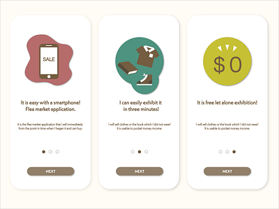 Daily ui 023＊Onboarding app dailyui dailyui023 design flea market illustrator onboarding photoshop shop shopping ui web xd