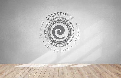 Crossfit140 Logo Mockup brand branding community crossfit crossfit logo design exercise fitness growth logo logo design logo mark strength symbols workout