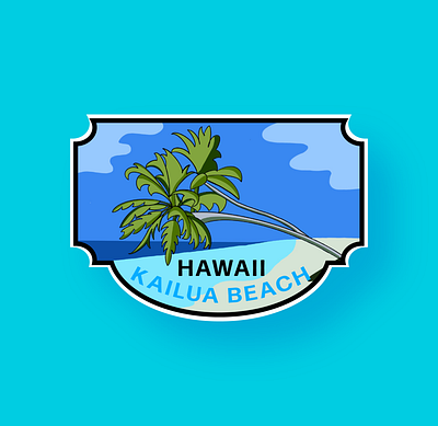 Hawaii Badge badge badge design beach national park nature illustration