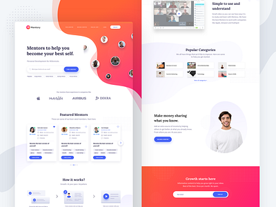 home - mentory.me abstract animation app design home illustration landing mentor mentorship page pattern startup typography ui web website