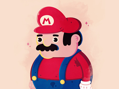Mario Guy illustration illustrator mario nes nintendo the creative pain vector video games
