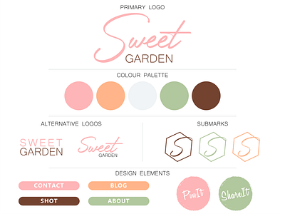 sweet garden branding brand design branding design logo sweet