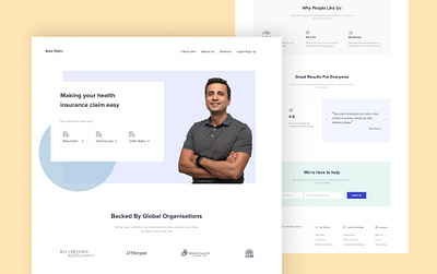 Sure Claim Landing Page claim claims design health care insurance insurance app insurance logo insurance pensions insurtech landing landing design landing page landing page design landingpage ui ux website website concept website design websites