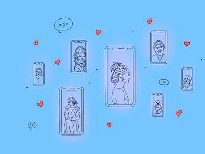 Social design illustraion marketing procreate social