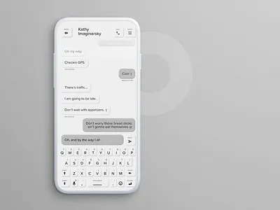 Messenger App app design flat minimal neumorphic ui ux