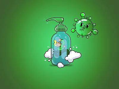 Sanitized animation coronavirus covid19 design dribble shot dribbleartist gifs illustration illustrator sanitizer stayhome uidesign vector art vector illustration vectorart