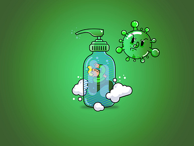 Sanitized animation coronavirus covid19 design dribble shot dribbleartist gifs illustration illustrator sanitizer stayhome uidesign vector art vector illustration vectorart