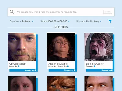 UI Challenge Day 050 - HR Widget star wars ui ui challenge ui design