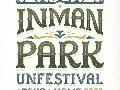 Inman Park UnFestival Poster atlanta festival graphic design inman park lettering poster art typography