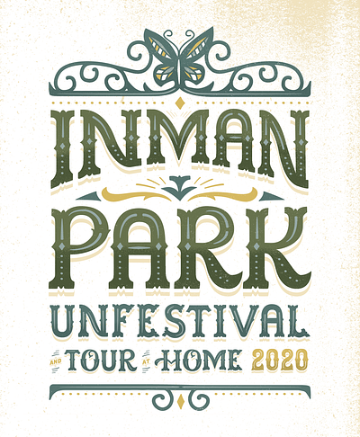 Inman Park UnFestival Poster atlanta festival graphic design inman park lettering poster art typography