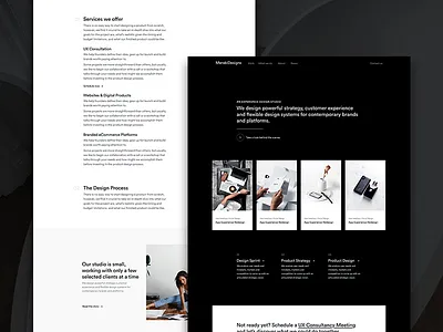 Meraki Designs Studio Website Design agency blackandwhite case study casestudy design design agency design studio experience design experience design studio minimalist portfolio portfolio design portfolio site user interface web design webdesign website website design