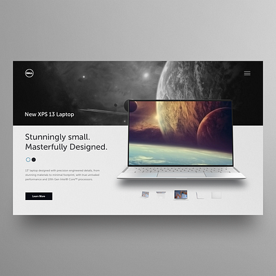 Laptop landing page UI design app design clean ui dell hero homepage landing page laptop layout ui uidesign ux webdesign website design xps13