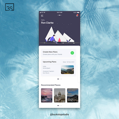 Travelling App Home page branding design illustrator minimal typography ui ux web website