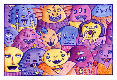 Fancy Dress Party illustration traditional art watercolor