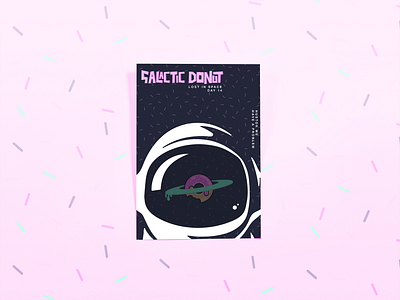 Galactic Donut poster practise brand digital illustration illustration logo minimal poster poster a day posterdesign visual design