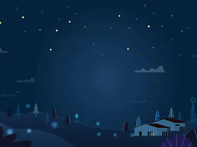 Noche adobe aftereffects animación animation barcelona design illustration landscape mexico tree vector