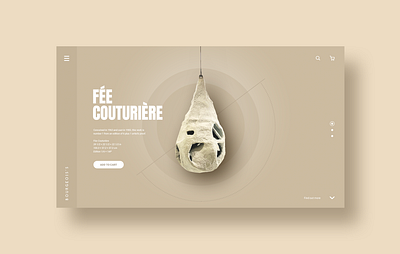 Fée Couturière Website Design Concept art concept design gallery graphic design sculpture simple ui web website website design