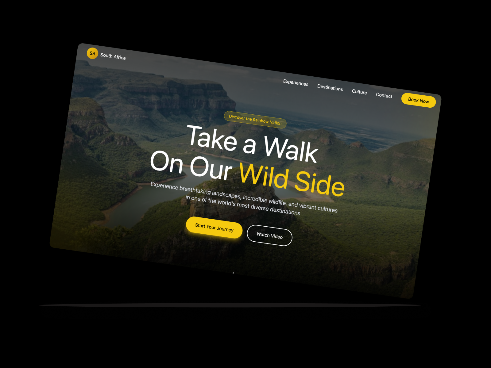 Welcome to South Africa” Landing Page design holiday ui ux webdesign