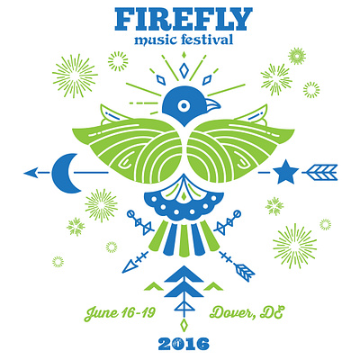 Firefly Festival design illustration