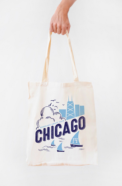 Chicago tote illustration