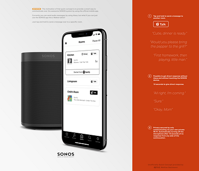 Unofficially Quick Concept for SONOS app concept feature hamburg idea ios mobile mobile app mobile ui sonos user interface ux