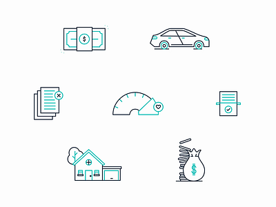 CreditSnap Icons branding branding design content design iconography icons icons design illustration website design