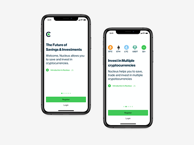 Nucleus, The Future of Savings & Investments. app design ui uiux