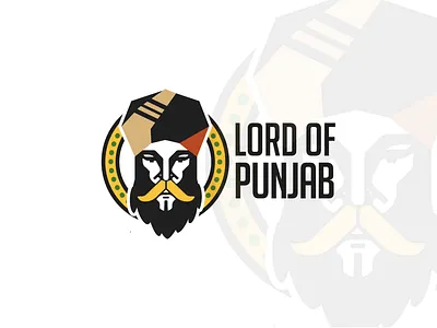 lords of punjab logo beard branding cafe character design illustration logo logo design logodesign punjab restaurant sardar sikh turban