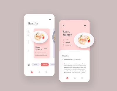 Cooking Healthy Recipe app branding button cooking design icon menu mobile typography ui ux welcome