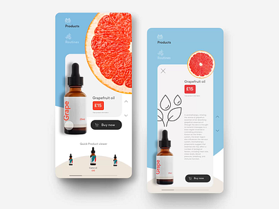 Cirtus essential oils adobe xd adobexd app application design rebound ui uidesign uiux user experience user experience design ux