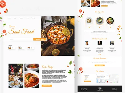 Cafe Memorie - Restaurant Web Page Design agency branding design cafe clean food freebie illustration landingpage minimal onepage restaurant thai ui ux vegetable web webdesign webdesigner website wordpress