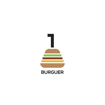 One Burger - Burger Joint 50 days logo challenge brand branding burger burger logo company logo dailylogochallenge design dlc fast food food icon identity illustration illustrator logo vector