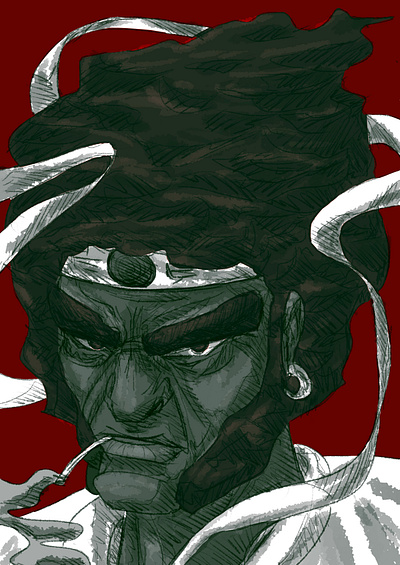 Afro Samurai afro animated animation art cartoon digital draw drawing illustration samurai
