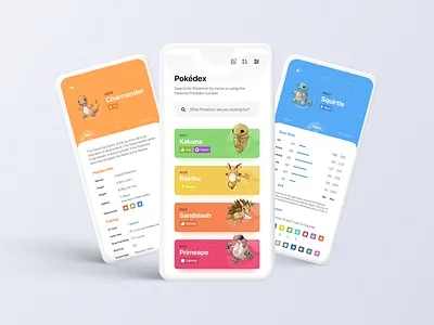 Pokédex App android app clean design figma illustration ios pokedex pokemon ui ux