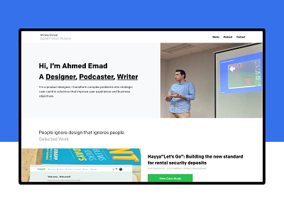 Portfolio 2.0 agency ahmedemad design home landingpage podcast portfolio portfolio design product design service ui ux