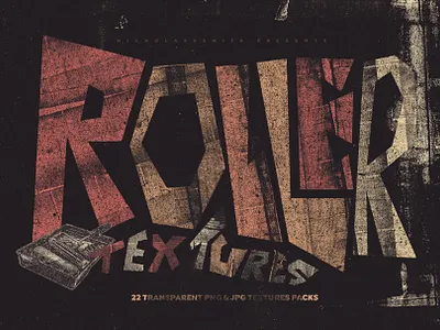 Roller Textures creative market grain handmade texture press texture printing texture roller roller coaster roller derby vintage