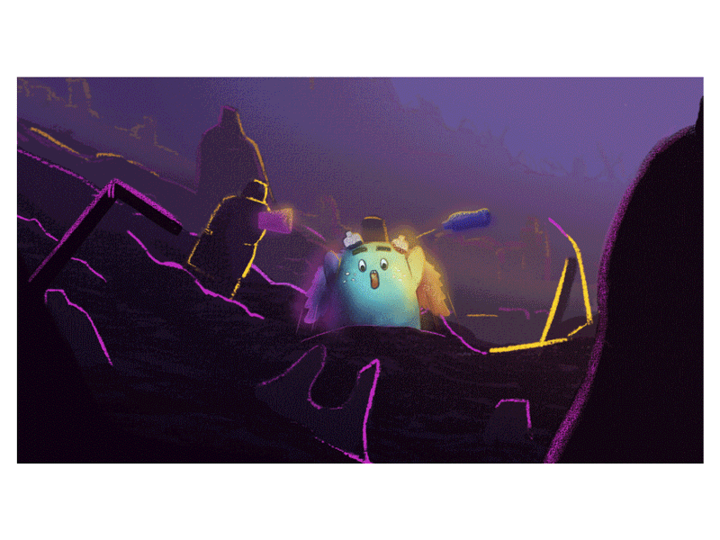 Help Onim - Mino was blown 2d design 2d illustration animated gif animation animation design art director artwork character design digital painting frame by frame animation