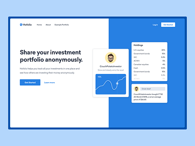 Hofolio Landing Page finance investment investment portfolio investments landing website