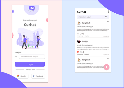 Login chat simpel chat login ui