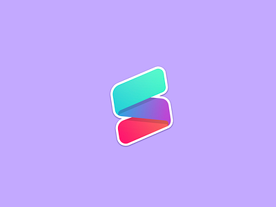 SameSame Stickers branding design flat gradient gradient icon illustration logo ribbon stickers vector