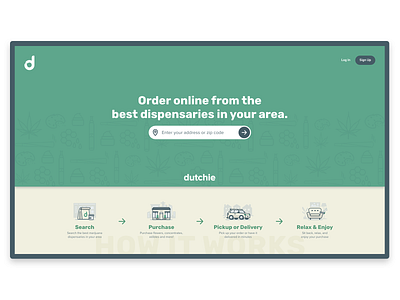 Dutchie Site Refresh Concept 420 cannabis design marijuana mockup design redesign concept ui user interface design ux webdesign website weed