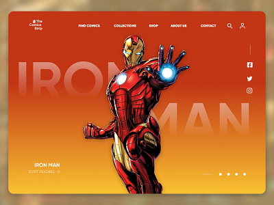 Comic Website Prototype Design 3 comic website comics iron man ironman marvel marvel comics marvelcomics modern modern design ui ui ux uidesign uiux uiux design uiuxdesign web web design webdesign website website design