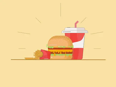 A happiness combo abstract art artwork burger coverart delicious design food graphic illustration illustrator storyboard vector