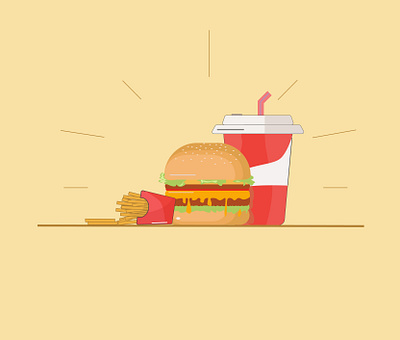 A happiness combo abstract art artwork burger coverart delicious design food graphic illustration illustrator storyboard vector