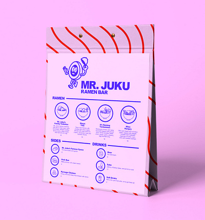 Mr. Juku Menu branding design illustration illustrator logo menu menu bar menu design