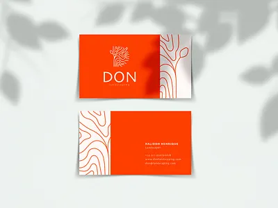 DON Landscaping branding business card card decoration design graphic design landscape design landscaping logo nature recycle sustainability sustainable tree