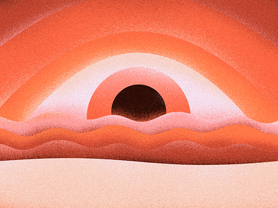 VUO Playlist - 5PM beach brushes dune dunes esoteric eye grain illustration landscape magic music ocean playlist red sea sea spotify sunset texture textured vision