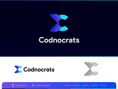 Codnocrates | Web Development Company Logo branding c logo cc cc logo clean creative code code logo creative design developer developer logo development development logo flat gradient logo