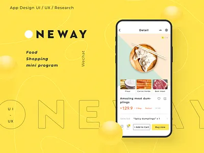 Food shopping wechat mini program app cart design detail food interface mobie shopping ui ux
