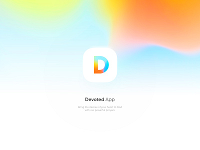 Devoted App Logo app icon brand brand guidline branding calm clean colorful d icon ios logo logodesign logotype mediation minimal relaxation sharp sign simple uxui